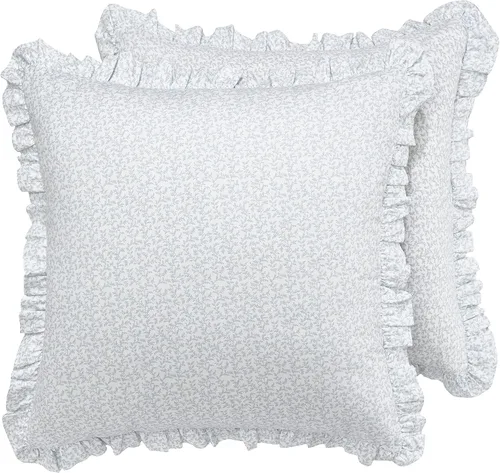 Vista 5 de Laura Ashley Home - Juego de funda de edredón tamaño individual, ropa de cama reversible de algodón con funda a juego, decoración ligera del hogar