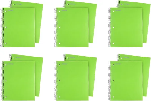 Vista 22 de Mintra Office Cuaderno con espiral duradero, 3 materias, azul pervinca (Arctic Ice), amarillo claro (Sun Yellow) y rosado claro (Spring Pink)