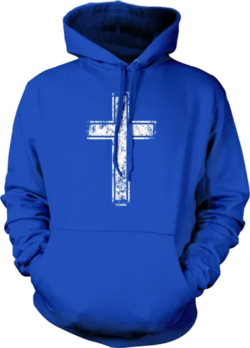 Vista 5 de Tcombo Sudadera con capucha unisex con diseño de cruz angustiada