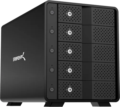 Vista 8 de SABRENT - Carcasa para disco duro USB-C de 4 bahías, estación de acoplamiento (DS-SC4B)