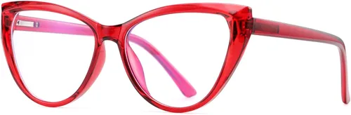Vista 8 de TEAPLMTT Paquete de 2 lentes de bloqueo de luz azul de ojo de gato para mujer, marco TR90 de moda, antirayos azules, lentes de computadora