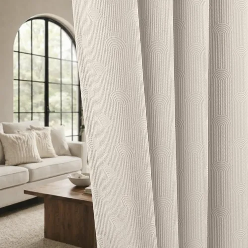 Vista 7 de Cortinas opacas boho para dormitorio de 84 pulgadas de largo, 2 paneles, cortinas con ojales de mediados del siglo XX, cortinas para oscurecimiento