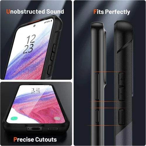 Vista 132 de Jeylly Compatible con Samsung Galaxy A22 5G Funda, Funda Samsung A22 5G con 2pcs protectores de pantalla de vidrio templado