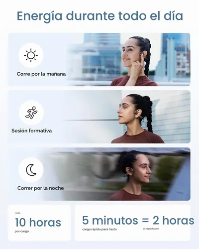 Vista 8 de SHOKZ OpenRun Air 2 Mini Bone Conduction Auriculares Bluetooth de oreja Negro