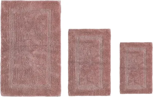 Vista 105 de Better Trends - Juego de 2 alfombras de baño 100% algodón, extra suaves, con borlas, de 17" x 24", alfombra de baño superabsorbente y reversible