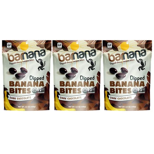 Vista 15 de Barnana - Bocaditos de plátano de coco masticables orgánicos, golosina deshidratada saludable, aperitivo de plátano y coco masticable, hecho