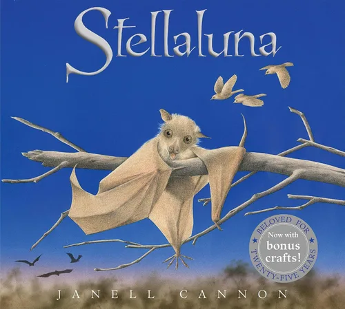 Vista 2 de Stellaluna - Set de regalo de edición especial de tapa dura por Janell Cannon, Stellaluna de peluche, folleto de actividades, manualidades