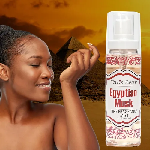 Vista 2 de Infinix Egyptian Musk - Niebla de fragancia fina, 2 onzas líquidas, spray corporal para mujeres, perfume suave y duradero para hombres y mujeres