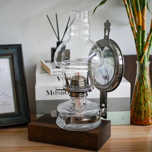 Vista 4 de Lámpara de cristal con capucha de cristal de 3 x 7.2 pulgadas, reemplazo de globo para lámparas de aceite y queroseno de 4-3/4 pulgadas