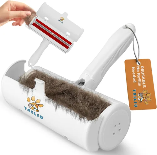 Vista 11 de Removedor de pelo de mascotas y rodillo de pelusa reutilizable – Removedor de pelo de gatos y perros para sofá, muebles, alfombras, ropa y ropa