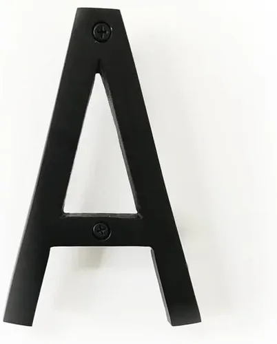 Vista 29 de NACH Números de casa flotantes, números de casa negros de aluminio de 4 pulgadas para exteriores - Número 0, números de puerta con accesorios