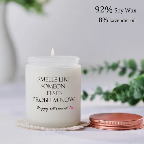 Vista 2 de Regalos de jubilación para mujeres y hombres, las mejores velas Happy Retired 2025, divertidas ideas de regalo para profesores, compañeros