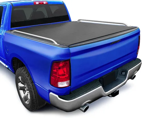 Vista 8 de Tyger Auto T1 Cubierta suave enrollable para caja de camioneta compatible con Dodge Ram 1500 2009-2018 y Classic 2019-2025, caja de 5 pies 7