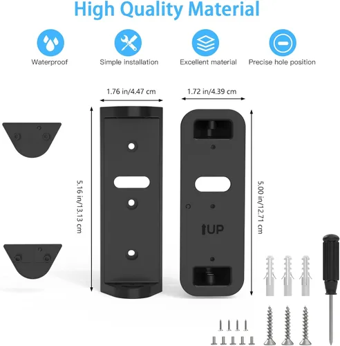 Vista 5 de Soporte angular para timbre de video Blink (modelo más nuevo), soporte de cámara para timbre Blink de 2ª generación, kit de montaje en pared