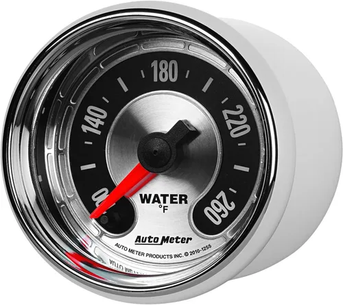 Vista 2 de Auto Meter Medidor de temperatura del agua 1255 American Muscle de 2-1/16