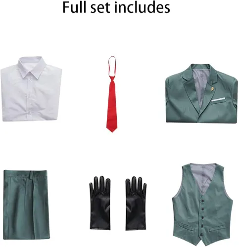 Vista 6 de TAEULIM Loid Forger - Disfraz de cosplay Loid Forger, uniforme completo de Halloween para hombre
