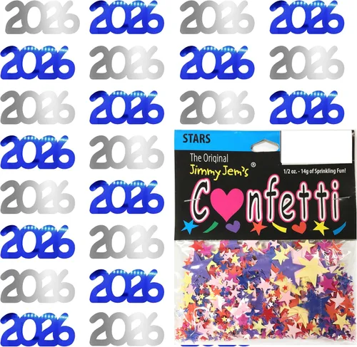 Vista 12 de Confetti Year 2023 Blue Royal, Orange Combo - 2 bolsas de media onza (1 oz)