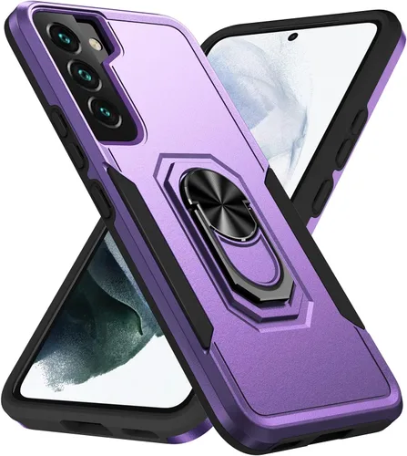 Vista 10 de Funda para Samsung Galaxy S22 Plus con soporte, anillo magnético de armadura, resistente funda protectora de grado militar a prueba de golpes