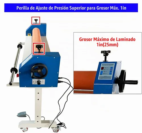 Vista 6 de INTBUYING Laminador frío de 51 pulgadas, Máquina automática de laminación en frío de doble uso eléctrico/manual, Rodillo de goma suave, Interruptor