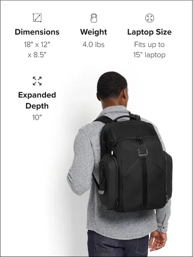 Vista 14 de TUMI Alpha Bravo Esports Pro Mochila grande, se adapta a portátiles de 15