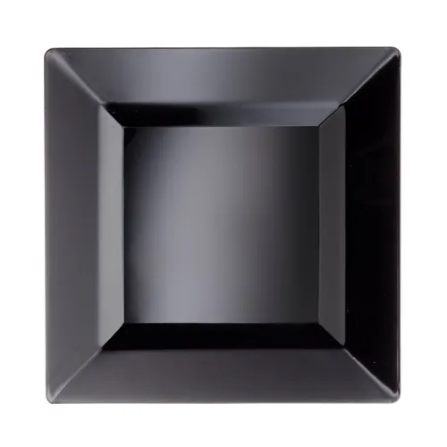 Vista 7 de Party Essentials platos cuadrados de plástico duro, 8", 120 negro (Black Classic)