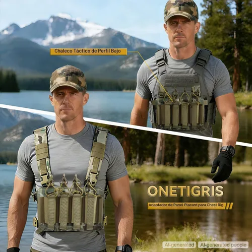 Vista 4 de OneTigris SMG Magazine Pouch with Hook Backing Tactical Placard Camocolor