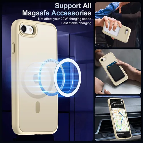Vista 124 de MOCCA - Funda magnética resistente para iPhone XR de 6.1 pulgadas, compatible con MagSafe, funda con protección contra caídas de grado militar