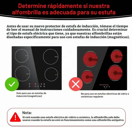 Vista 2 de KITCHENRAKU KR Alfombrilla protectora grande para placa de inducción de 21.2 x 35.4 pulgadas, (magnética) de grado alimenticio, cubiertas
