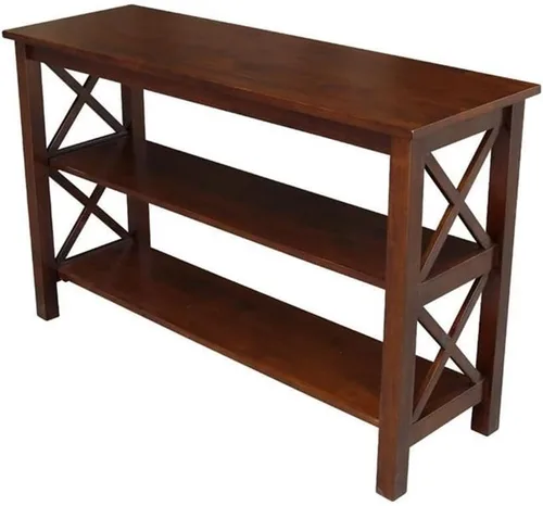 Vista 10 de IC International Concepts Hampton - Mesa consola de madera maciza, sin terminar Unfinished