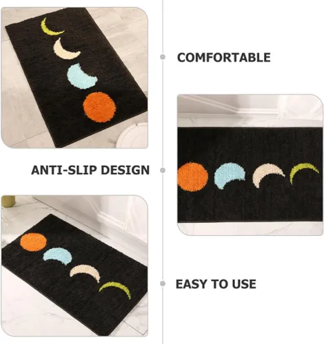 Vista 5 de Yardwe Tapetes de baño lavables para baño, antideslizantes, tapetes decorativos absorbentes