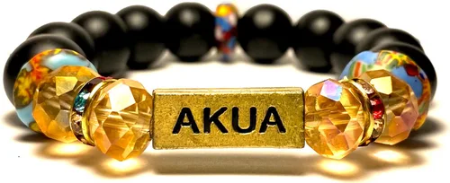 Vista 9 de Pulseras africanas tradicionales con nombre nacido en el día para mujeres de Ghana, materiales naturales, ajuste cómodo y holgado
