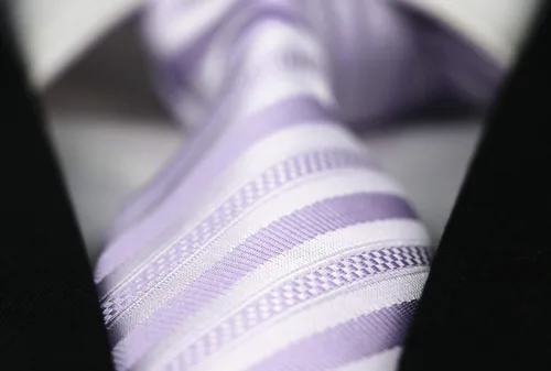Vista 8 de Secdtie Corbata clásica de seda tejida jacquard a rayas para hombre