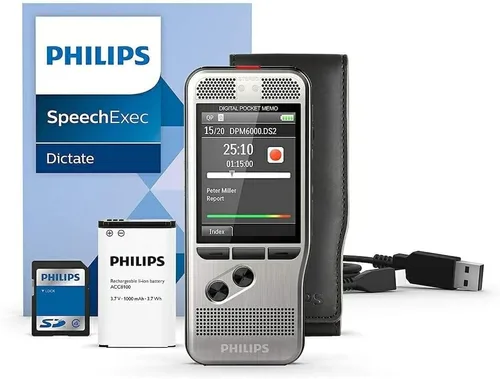 Vista 5 de Philips DPM6000 Grabadora de voz digital de bolsillo con operación de botón