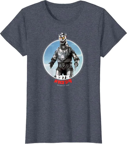 Vista 62 de Godzilla Mechagodzilla 1975 Icons of Toho T-Shirt Asphalt Grey