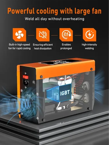 Vista 6 de Rubik Mini Soldador de Electrodo de 160A 110/220V, Máquina Soldadora 3 en 1 MIG/MMA/Lift Tig, Máquina de Soldadura de Arco Portátil con Inversor