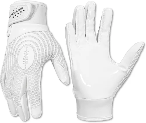 Vista 7 de HANDLANDY Guantes de fútbol para jóvenes, guantes receptores adhesivos para niños, guante de fútbol de súper agarre, mejor regalo para niños y niñas
