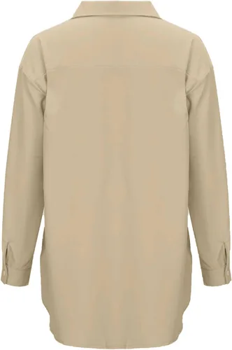 Vista 7 de Camisas largas con botones para mujer enemigos 2022 de otoño, de moda, manga larga, con cuello, blusas informales irregulares