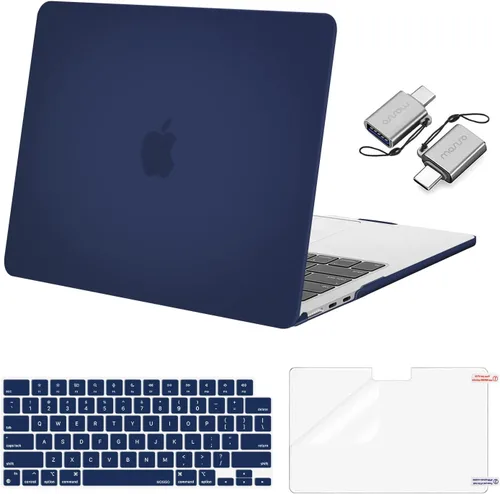 Vista 24 de Mosiso Funda para MacBook Air de 13 y 13.6 pulgadas, 2024, 2023 y 2022, M3 A3113, M2 A2681, Touch ID, carcasa rígida, cubierta de teclado, protector