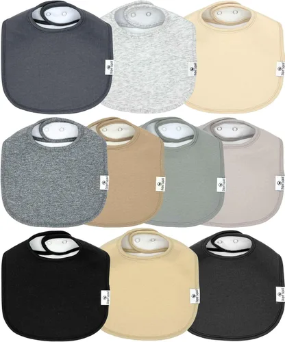 Vista 21 de Diaper Squad 10-Pack Organic Cotton Baby Bibs for Baby Boy, Girl