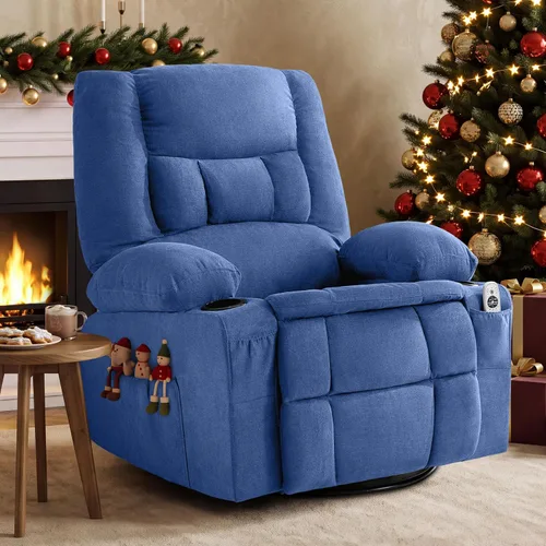 Vista 12 de Rocker - Silla reclinable con masaje y calor, silla reclinable para adultos Beige