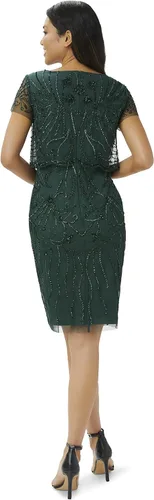 Vista 2 de Adrianna Papell Vestido de cóctel con cuentas para mujer