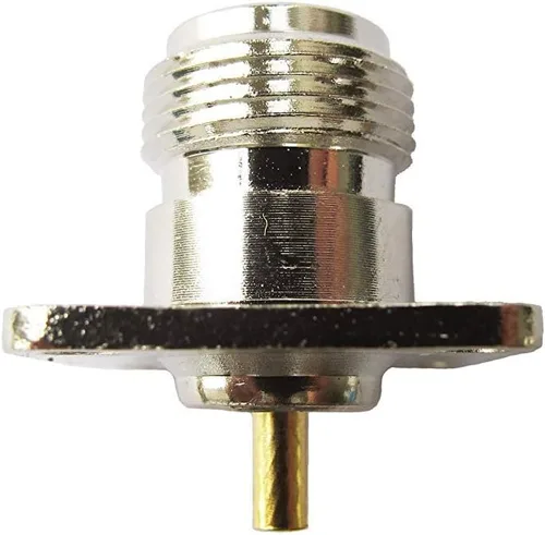 Vista 3 de 2 PCS chasis N hembra Jack 4 agujero montaje en panel PCB soldadura RF conector