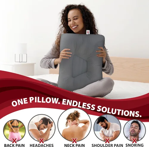 Vista 2 de Core Products Almohada de Soporte Cervical Tri-Core – Suave (Firmeza Media) Almohada Ortopédica para el Cuello para Alivio del Dolor, para Quienes