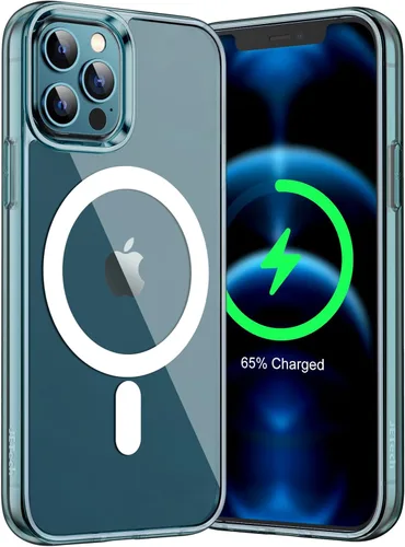 Vista 10 de JETech Funda magnética para iPhone 12 Pro Max, color negro Compatible con MagSafe, funda protectora a prueba de golpes, resistente a los arañazos