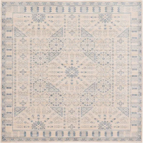 Vista 18 de Unique Loom Paris Collection - Alfombra de abedul (2 pies 7 pulgadas x 6 pies, color azul/beige)