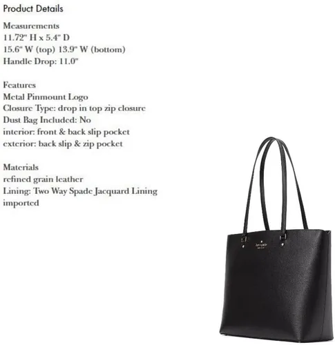 Vista 4 de Kate Spade - Bolso de mano para mujer, colección perfecta, bolso grande
