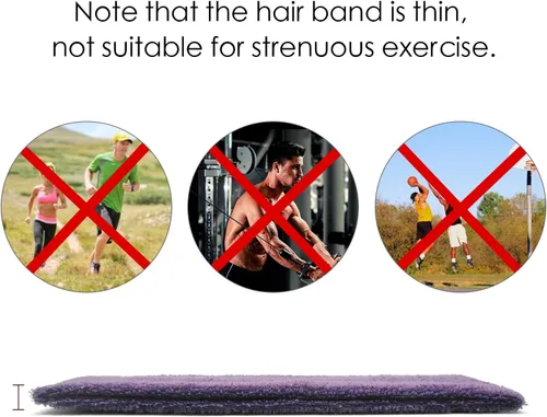 Vista 2 de INNOLIFE 15 diademas ultrafinas para mujer, diademas de yoga, bandas de algodón suave, diademas de tela para interiores y exteriores, yoga