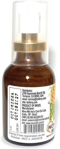 Vista 3 de Spray oral brasileño de propóleo de abeja verde y miel de bosque lluvioso, paquete de 2 botellas