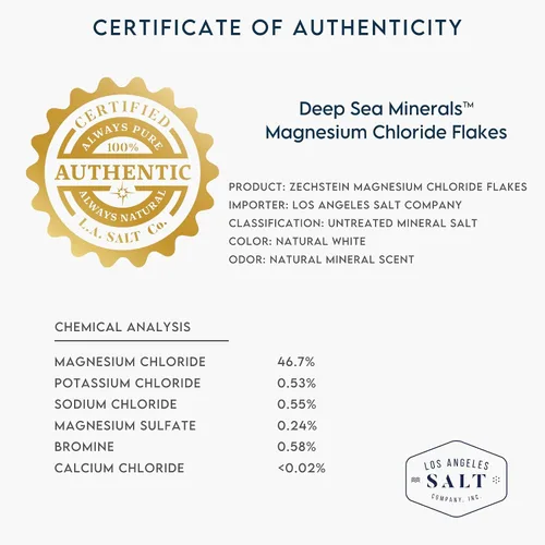 Vista 9 de LA Salt CO Deep Sea Minerals Magnesium Bath Flakes – Tarro de 4.4 libras, Zechstein en el interior, alternativa de baño natural a la sal de Epsom