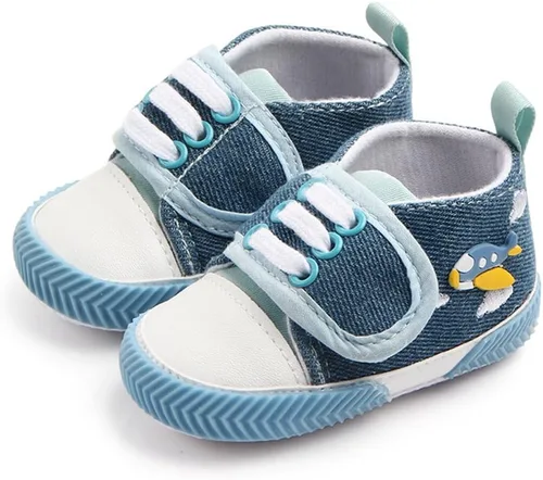 Vista 5 de OAISNIT - Zapatos de lona para bebé, zapatillas de deporte para niños y niñas suaves y antideslizantes para cuna